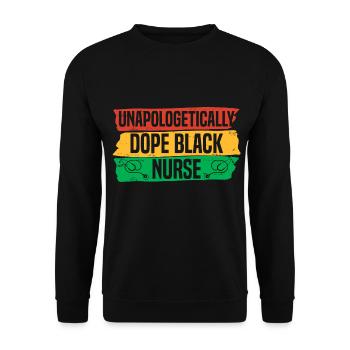 Schwarze Geschichte Krankenschwester Afrika - Unisex Pullover - Schwarz - Vorne - Alina (178cm) & Michal (187cm)