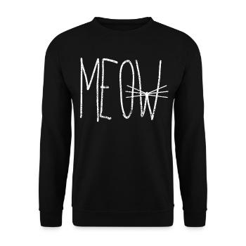Meow chemise - Sweat-shirt Unisexe - noir - Devant - Alina (178cm) & Michal (187cm)