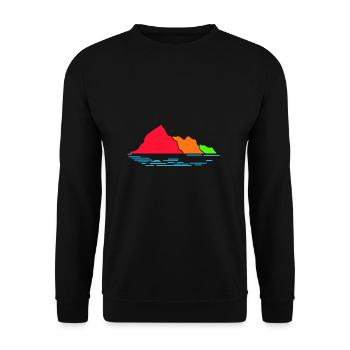 Die bunten Berge des Lake District mit See - Unisex Pullover - Schwarz - Vorne - Alina (178cm) & Michal (187cm)