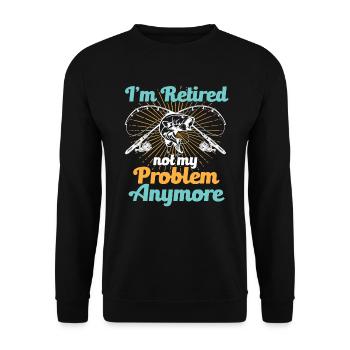 Retirees and fishing - Unisex Sweatshirt - black - Front - Alina (178cm) & Michal (187cm)