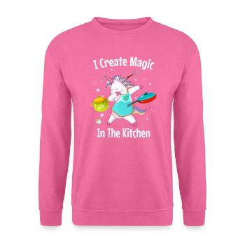 Ich zaubere in der Küche Koch Hausmann Hausfrau - Unisex Pullover - Pink - Vorne
