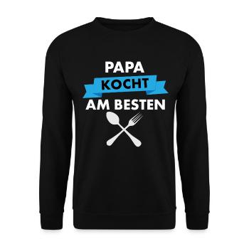 Dad cooks best cool design father's day - Unisex Sweatshirt - black - Front - Alina (178cm) & Michal (187cm)