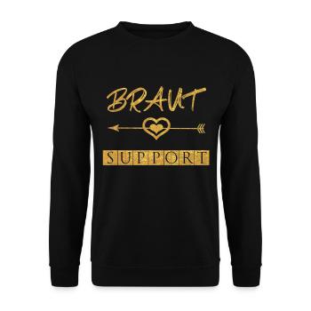 Braut - Unisex Pullover - Schwarz - Vorne - Alina (178cm) & Michal (187cm)