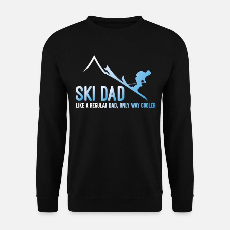 Cool Ski Dad Mountains Skiing - Unisex Sweatshirt - black