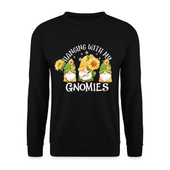 Accrochage avec mes gnomies - Sweat-shirt Unisexe - noir - Devant - Alina (178cm) & Michal (187cm)