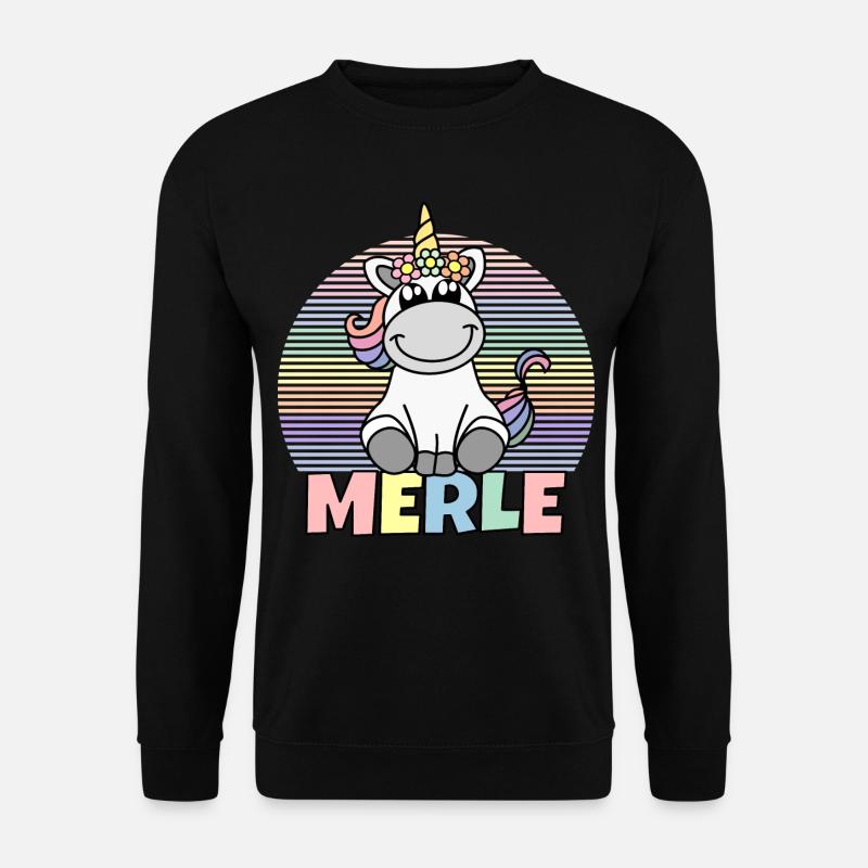 Merle Einhorn Name - Unisex Pullover - Schwarz