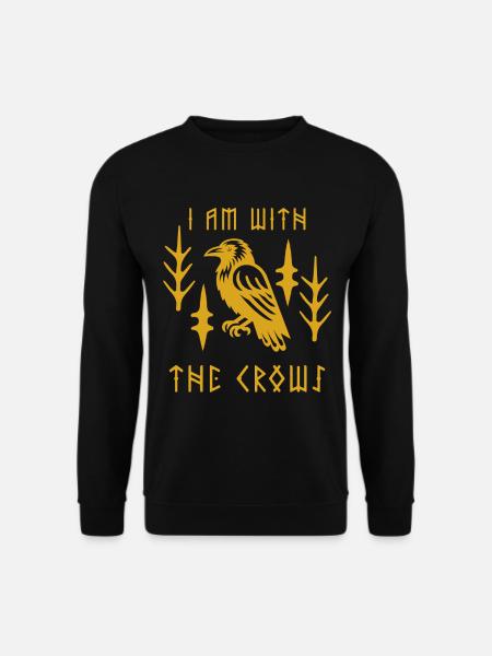 Je suis avec les corbeaux - Motif nordique - Corbeau - Sweat-shirt Unisexe - noir