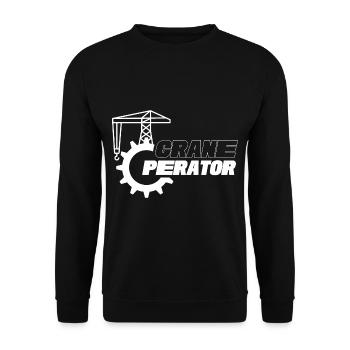 Kranführer Krane Kranfahrer Kran - Unisex Pullover - Schwarz - Vorne - Alina (178cm) & Michal (187cm)