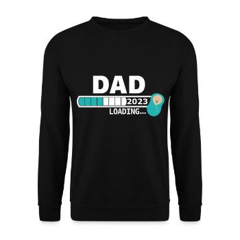 DAD 2023 loading... - Unisex Pullover - Schwarz - Vorne - Alina (178cm) & Michal (187cm)