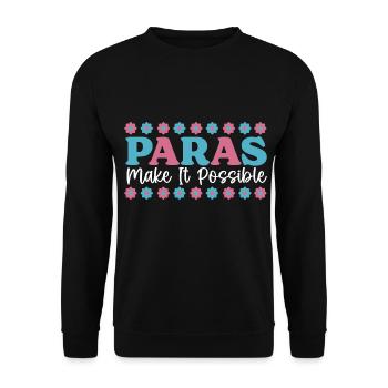 Enseignant - Sweat-shirt Unisexe - noir - Devant - Alina (178cm) & Michal (187cm)
