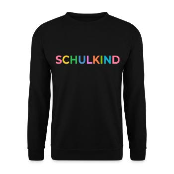Erste Klasse - Schulkind - Name eintragen - Unisex Pullover - Schwarz - Vorne - Alina (178cm) & Michal (187cm)