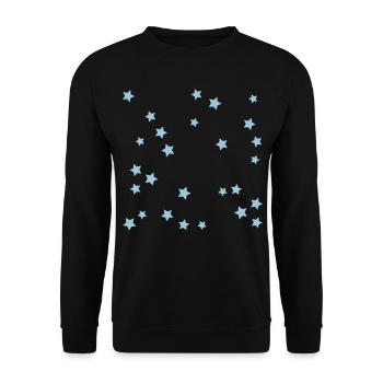 Étoiles - personnalisable et la couleur modifiable - Sweat-shirt Unisexe - noir - Devant - Alina (178cm) & Michal (187cm)