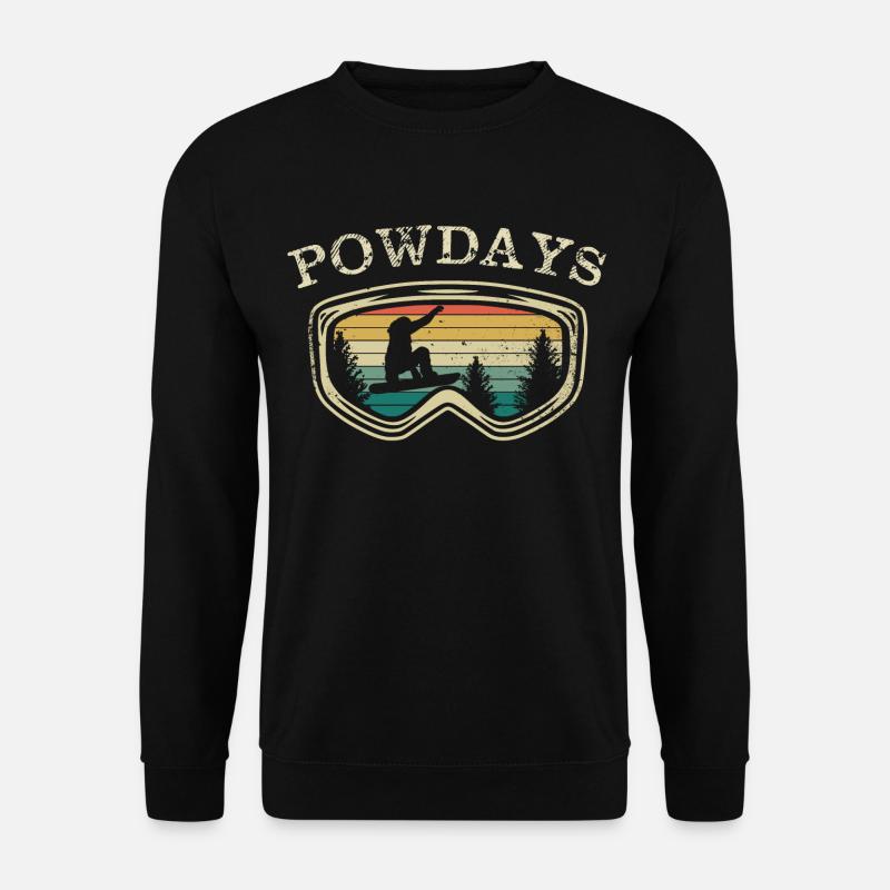 Powdays Snowboard Wintersport - Unisex Pullover - Schwarz