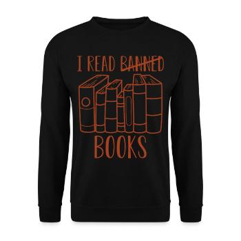 I Read Banned Books 37 - Unisex Sweatshirt - black - Front - Alina (178cm) & Michal (187cm)