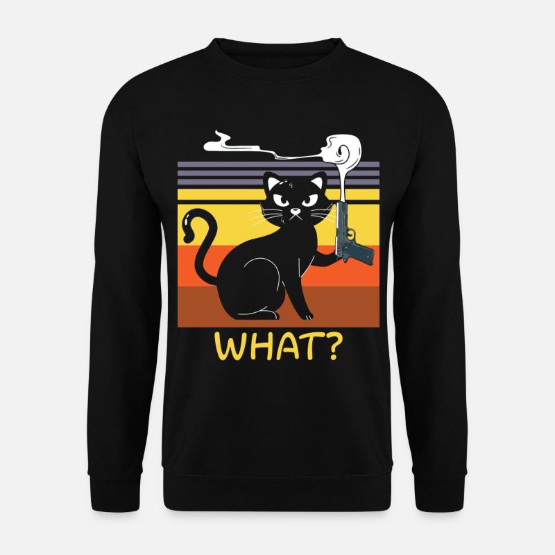 Sorcière chat d’Halloween - Sweat-shirt Unisexe - noir