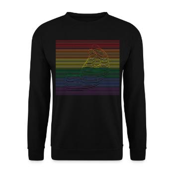 Pinching Hand bunt - Unisex Pullover - Schwarz - Vorne - Alina (178cm) & Michal (187cm)