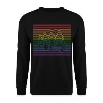 Fist Bump LGBTQ - Unisex Pullover - Schwarz - Vorne - Alina (178cm) & Michal (187cm)