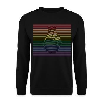 Love It bunt - Unisex Pullover - Schwarz - Vorne - Alina (178cm) & Michal (187cm)
