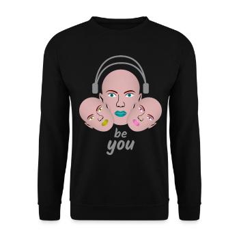 Be You Kissing Mouth Casque Cadeau - Sweat-shirt Unisexe - noir - Devant - Alina (178cm) & Michal (187cm)