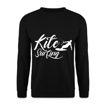 Kitesurfen Kite Kitesurfing Kitesurf Kitesurfer - Unisex Pullover - Schwarz - Vorne - Alina (178cm) & Michal (187cm)