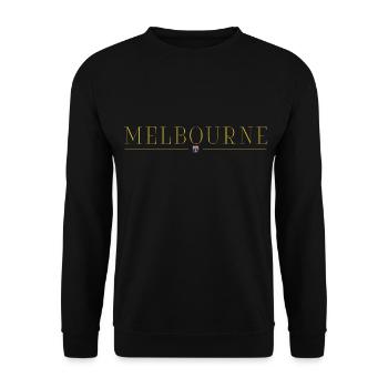 Melbourne, Australie Fan Outfit T Shirt Design - Sweat-shirt Unisexe - noir - Devant - Alina (178cm) & Michal (187cm)