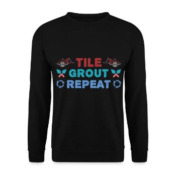 Beruf Bester Fliesenleger Geschenk-Idee - Unisex Pullover - Schwarz - Vorne - Alina (178cm) & Michal (187cm)