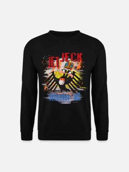 Cologne Smile: "Jeck" buntes Karneval Design Köln - Unisex Pullover - Schwarz