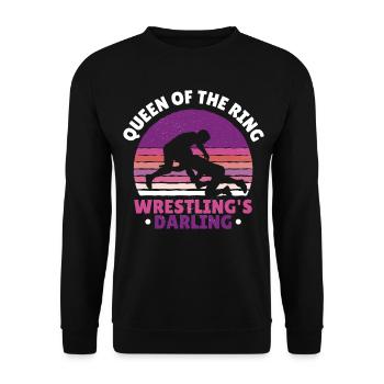 Wrestling trainer Wrestler Grappling Martial Arts - Unisex Sweatshirt - black - Front - Alina (178cm) & Michal (187cm)