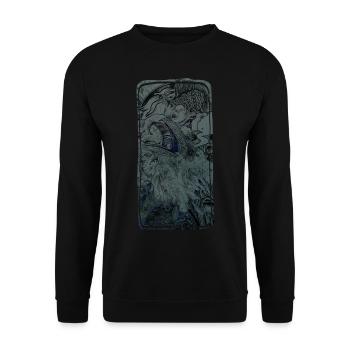 Raven - Unisex Sweatshirt - black - Front - Alina (178cm) & Michal (187cm)