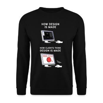 Designer Graphic Designer Designer Artist - Unisex Sweatshirt - black - Front - Alina (178cm) & Michal (187cm)