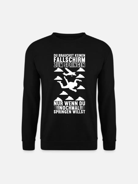 Fallschirm Fallschirmspringer Skydiving - Unisex Pullover - Schwarz