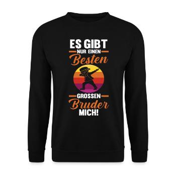Dabbing Bester Bruder - Unisex Pullover - Schwarz - Vorne - Alina (178cm) & Michal (187cm)
