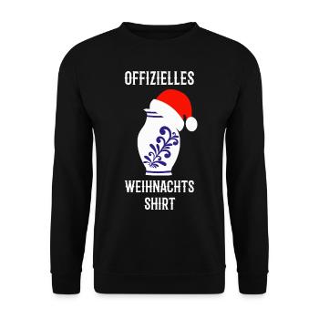 Bembel Apfelwein Winter Geschenk Hessen Äppler - Unisex Pullover - Schwarz - Vorne - Alina (178cm) & Michal (187cm)