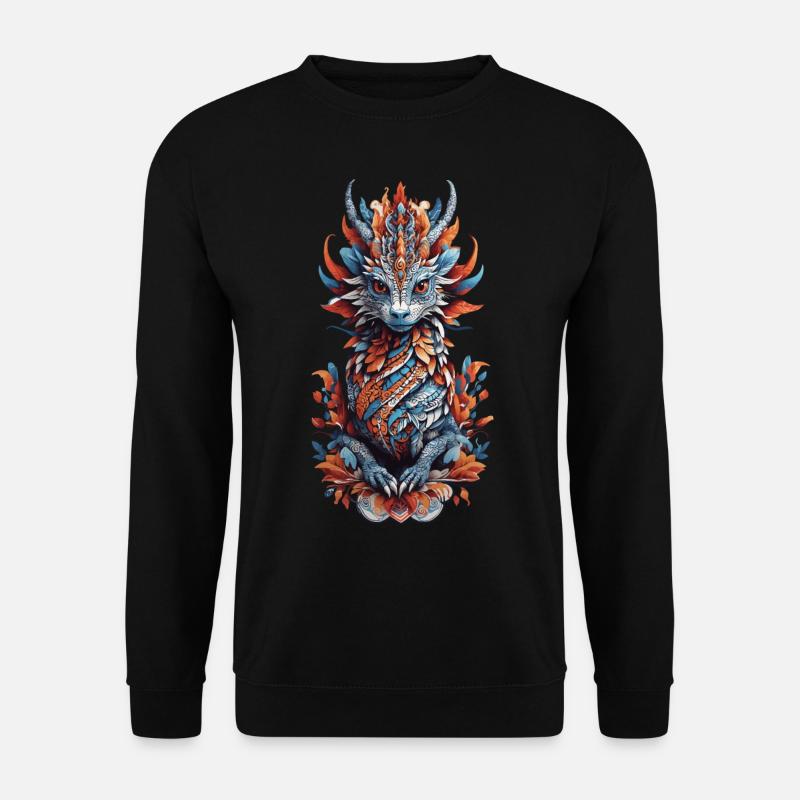 Spirituelle Drachen Mystik Indianer & Schamanismus - Unisex Pullover - Schwarz
