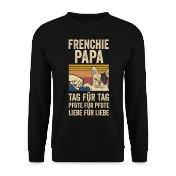 Dog Daddy Frenchie French Bulldog Dog Fre - Unisex Sweatshirt - black - Front - Alina (178cm) & Michal (187cm)
