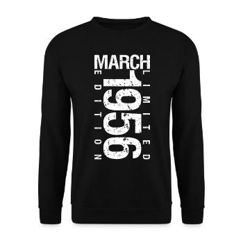 March 1956 March Anniversary March 1956 - Unisex Sweatshirt - black - Front - Alina (178cm) & Michal (187cm)