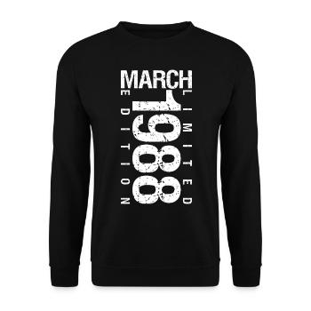 March 1988 March Anniversary March 1988 - Unisex Sweatshirt - black - Front - Alina (178cm) & Michal (187cm)