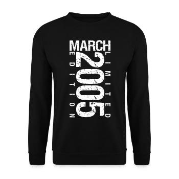 March 2005 March Anniversary March 2005 - Unisex Sweatshirt - black - Front - Alina (178cm) & Michal (187cm)