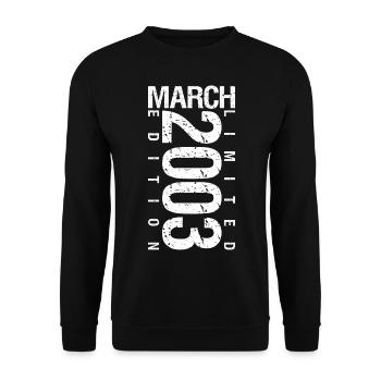 March 2003 March Anniversary March 2003 - Unisex Sweatshirt - black - Front - Alina (178cm) & Michal (187cm)