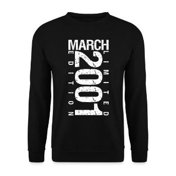 March 2001 March Anniversary March 2001 - Unisex Sweatshirt - black - Front - Alina (178cm) & Michal (187cm)