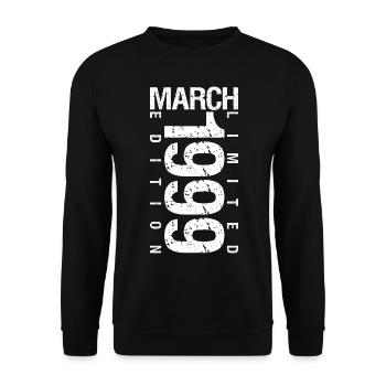 March 1999 March Anniversary March 1999 - Unisex Sweatshirt - black - Front - Alina (178cm) & Michal (187cm)