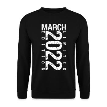 March 2022 March Anniversary March 2022 - Unisex Sweatshirt - black - Front - Alina (178cm) & Michal (187cm)