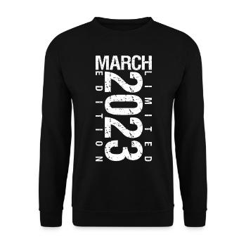 Mars 2023 Mars anniversaire Mars 2023 - Sweat-shirt Unisexe - noir - Devant - Alina (178cm) & Michal (187cm)