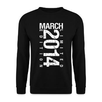 March 2014 March Anniversary March 2014 - Unisex Sweatshirt - black - Front - Alina (178cm) & Michal (187cm)