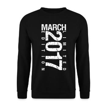 March 2017 March Anniversary March 2017 - Unisex Sweatshirt - black - Front - Alina (178cm) & Michal (187cm)