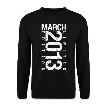 March 2013 March Anniversary March 2013 - Unisex Sweatshirt - black - Front - Alina (178cm) & Michal (187cm)