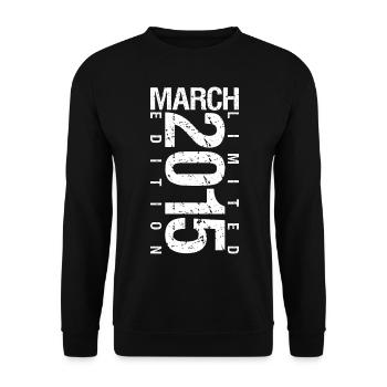 March 2015 March Anniversary March 2015 - Unisex Sweatshirt - black - Front - Alina (178cm) & Michal (187cm)