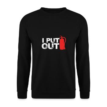 I Put Out Fires – Fire Service Personnel - Unisex Sweatshirt - black - Front - Alina (178cm) & Michal (187cm)