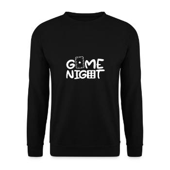 Game night Host Boardgames - Unisex Pullover - Schwarz - Vorne - Alina (178cm) & Michal (187cm)