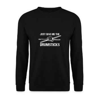 Donnez-moi simplement le design des baguettes - Sweat-shirt Unisexe - noir - Devant - Alina (178cm) & Michal (187cm)